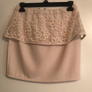 Textured Peplum Skirt